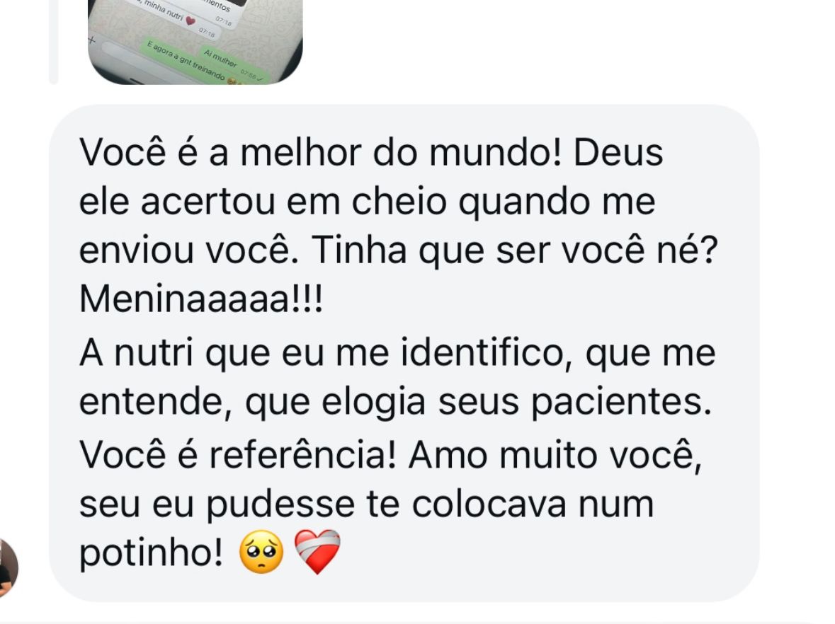 Mensagem de carinho de paciente